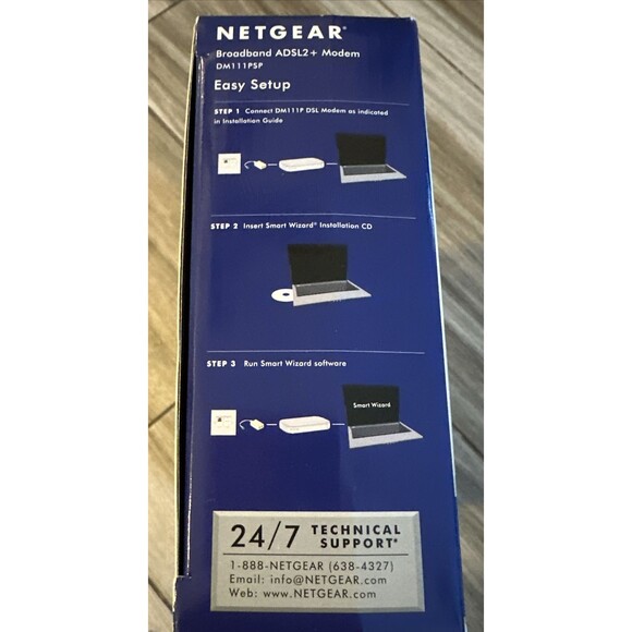 Broadband  NETGEAR DM111PSP-100NAS Wired Single Ethernet Port ADSL2 Plus Modem - Picture 5 of 6
